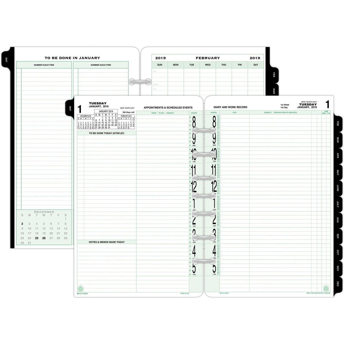 Day-Timer Original Refill with Two-Page-Per-Day Format