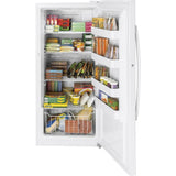 GE FUF14SMRWW Frost-Free Upright Freezer with 14.1 Cu. Ft. of Storage