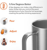 Ember Temperature Control Smart Mug 2, 14 Oz App-Controlled Heated Coffee Cup with Improved Design & 80-Minute Battery Life, White