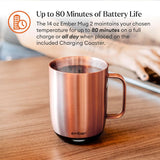 Ember Temperature Control Smart Mug 2, 14 Oz App-Controlled Heated Coffee Cup with Improved Design & 80-Minute Battery Life, White