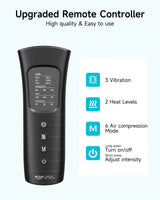 ALLJOY Full-Leg Air Compression Massager with 6 Modes, Memory Controller and 2 Heat Levels for Foot, Knee, Circulation and Pain Relief