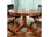 Hillsdale Furniture Parkview Round Game Table in Medium Brown Oak