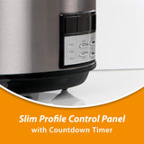 Crock-Pot 8-Quart Programmable Slow Cooker with Auto Warm Setting and Black Stainless Steel Finish
