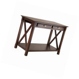 Cappuccino Xola Console Table by Winsome, Designed with 2 Drawers