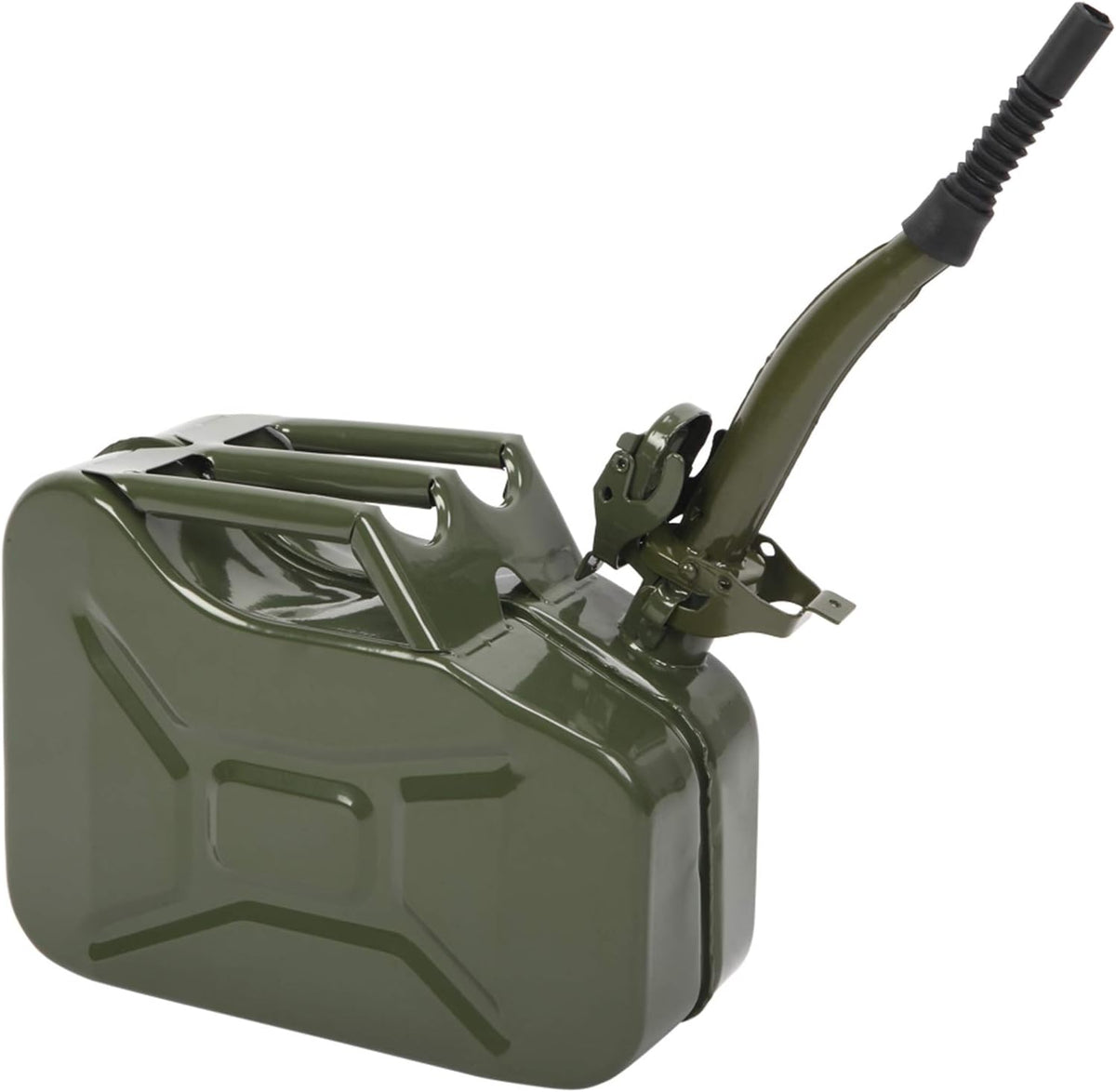 Portable 10L / 2.5-Gallon Metal Diesel and Gas-Fuel Tank with Pipe, Cold-Rolled Plate, Green 1