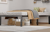 14-Inch Full Platform Bed Frame, Heavy-Duty Metal Mattress Foundation with Underbed Storage, No Box Spring Required, Easy Assembly and Noise-Free Support