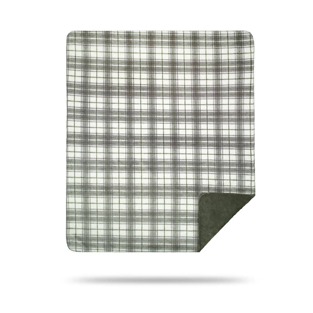 Denali Tartan Plaid Throw Blanket in Sterling/Stage