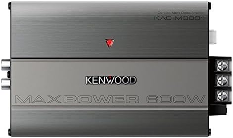 Kenwood KAC-M3001 600W Class D Monoblock Amplifier, Compact Digital Design for Car, ATV and Marine Use