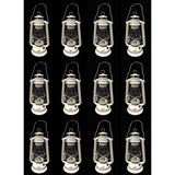 12-Piece Set of 12-Inch White Hurricane Kerosene Lanterns for Tabletop Decoration