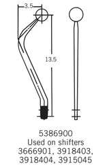 Hurst Master Shift Manual Shifter for 3-Speed Chevy, Ford and Pontiac Vehicles