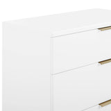 Delta Children Hendrix 3-Drawer Dresser in Bianca White with Bronze Hardware