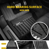 Custom-Fit TPE Floor Liners for 2017-2022 Range Rover Velar, All-Weather Coverage for 1st and 2nd Rows, Full Set in Black