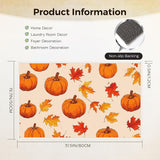 Washable Fall Pumpkin Welcome Door Mat, 19.7×31.5in, Vibrant Indoor Entryway Rug for Backyard, Garage and Yard Decor