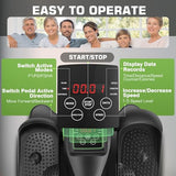 ANCHEER Under-Desk Elliptical Pedal Exerciser with Smart LCD Display & Remote, Quiet Low-Impact Seated Leg Workout for Seniors, Office or Home