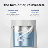 Carepod 31S Stainless Steel Humidifier with Quiet, Filter-Free Operation, 1 Gal/4 L