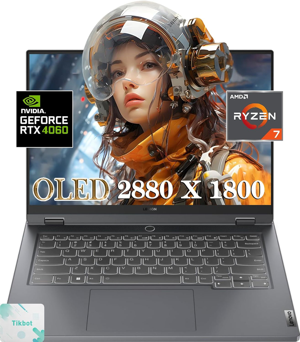 Lenovo Legion Slim 5 14.5-Inch OLED Gaming Laptop with Ryzen 7 7840HS, NVIDIA GeForce RTX 4060 8GB, 16GB RAM, 1TB SSD, 2880 x 1800 Display, Windows 11 Home and Mouse Pad