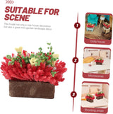 Miniature Artificial Bonsai Potted Plant for Dollhouses, Tiny DIY Decor with Pot for 1:12-Scale Rooms and Model Accessories
