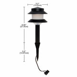 Paradise GL22627 4W Low-Voltage Path Lights, Black, 8-Pack