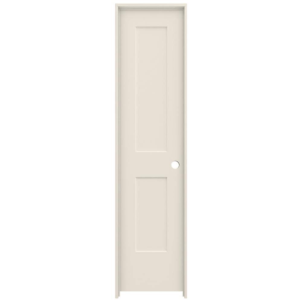 JELD-WEN Monroe Primed Left-Hand Interior Door, 20 in. x 80 in., Smooth Solid-Core Molded Composite MDF