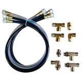 SI-TEX Hydraulic Steering Installation Kit for Autopilot Systems, Featuring Hoses & Fittings