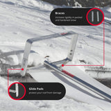 SNOWPEELER Premium Roof Snow Removal Rake with 30 ft. Reach, Designed for Long or Low-Pitched Roofs