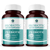 1 Body Probiotic Supplement, 2 Bottles with 30 Billion CFU, Prebiotics and 120 Acid-Resistant Vegan Capsules for Men and Women, Formulated to Promote Gut Health and Support the Immune System