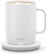 Ember Temperature Control Smart Mug 2, 14 Oz App-Controlled Heated Coffee Cup with Improved Design & 80-Minute Battery Life, White