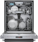 Bosch 800 Series Built-In Dishwasher, 24-Inch Top-Control Design with CrystalDry, Stainless Steel Tub and 3rd Rack, 40 dBa, Stainless Steel