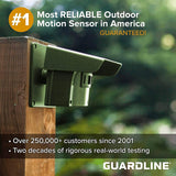 Guardline Wireless Driveway Alarm System with 4 Weatherproof Motion Detectors, 1 Receiver and 1/4 Mile Range for Outdoor Home and Property Security