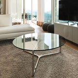 Dulles Glass Clear Round Table Top, 48 Inches in Diameter and 3/8 Inch Thick Tempered Glass