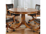 Hillsdale Furniture Parkview Round Game Table in Medium Brown Oak