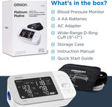 OMRON Platinum Upper Arm Blood Pressure Monitor with Bluetooth, Digital Readings for Two Users and Storage for 200 Measurements