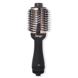 LANGE HAIR Le Volume 2-in-1 Titanium Brush Dryer, 75MM Hot Air Styler with Oval Barrel, Black