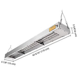 WeChef Commercial Electric Food Warmer with 1100W Strip Heater, Stainless Steel Heating Lamp for Restaurants