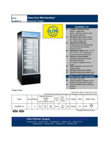 31-Inch Single Glass Door Commercial Food Merchandiser Freezer with 23 cu. ft. Capacity