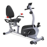 Maxkare Recumbent Indoor Exercise Bike with Adjustable Seat and Resistance, Pulse Monitor and Phone Holder