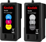 Kodak Verite AL11CA XL Ink Cartridge Bundle, 5 Replacement Black and Color Cartridges Compatible with All Kodak Verite Printers