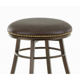 Copper Grove Tejeda 24-Inch Backless Metal Swivel Bar Stool, Brown