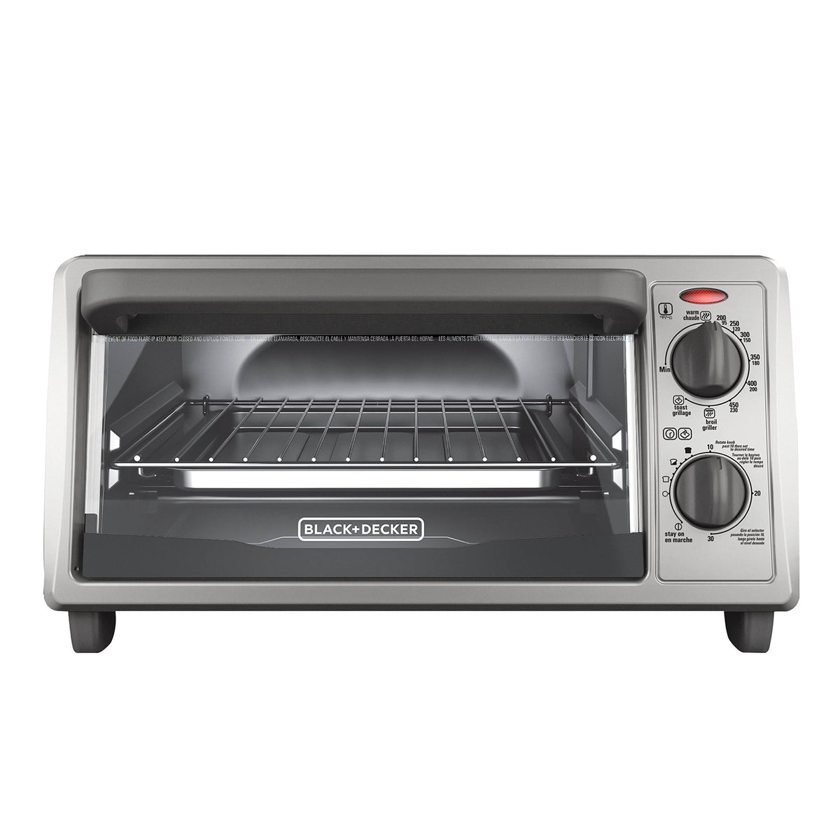 Black & Decker TO1322SBD 4-Slice Toaster Oven for Countertop Cooking