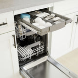 Bosch 800 Series 18 Top-Control Smart Built-In Dishwasher with 3rd Rack, 44 dBA, Silver