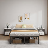 14-Inch Full Platform Bed Frame, Heavy-Duty Metal Mattress Foundation with Underbed Storage, No Box Spring Required, Easy Assembly and Noise-Free Support