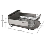 Black KitchenAid Compact Dish Rack, Crafted from Stainless Steel, 16.06-Inch