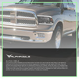 Alpha Owls 8710401 Crystal Headlights with Switchback Sequential LED Light Bar and Startup Light, Black and Amber, Fits 2009-2018 Dodge Ram 1500, 2500 and 3500 and 2019-2023 Classic Halogen Models