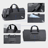 Convertible Carry-On Garment Duffle Bag with Shoe Compartment & Detachable Shoulder Strap, 2-in-1 Suit Travel Bag for Men & Women