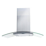 30 in. Arietta ADK430SSA Wall-Mount Range Hood, Decorative Dekor Glass Design in Stainless Steel