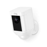 Ring Spotlight Cam Battery Security Camera with Solar Panel Bundle, 1-Pack in White