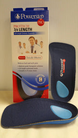 PowerStep Protech Orthotic Insoles with 3/4 Length Design