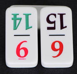 Professional Double-15 Domino Set with Numbered, Color-Coded Tiles