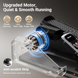Under-Desk Electric Elliptical Leg Exerciser for Home and Office, Quiet Seated Pedal Machine with 12 Adjustable Speeds, Remote and Footstraps