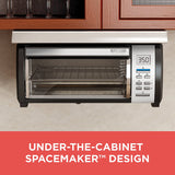 Spacemaker Under-Counter Toaster Oven, Black and Stainless Steel, TROS1000D
